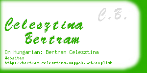 celesztina bertram business card